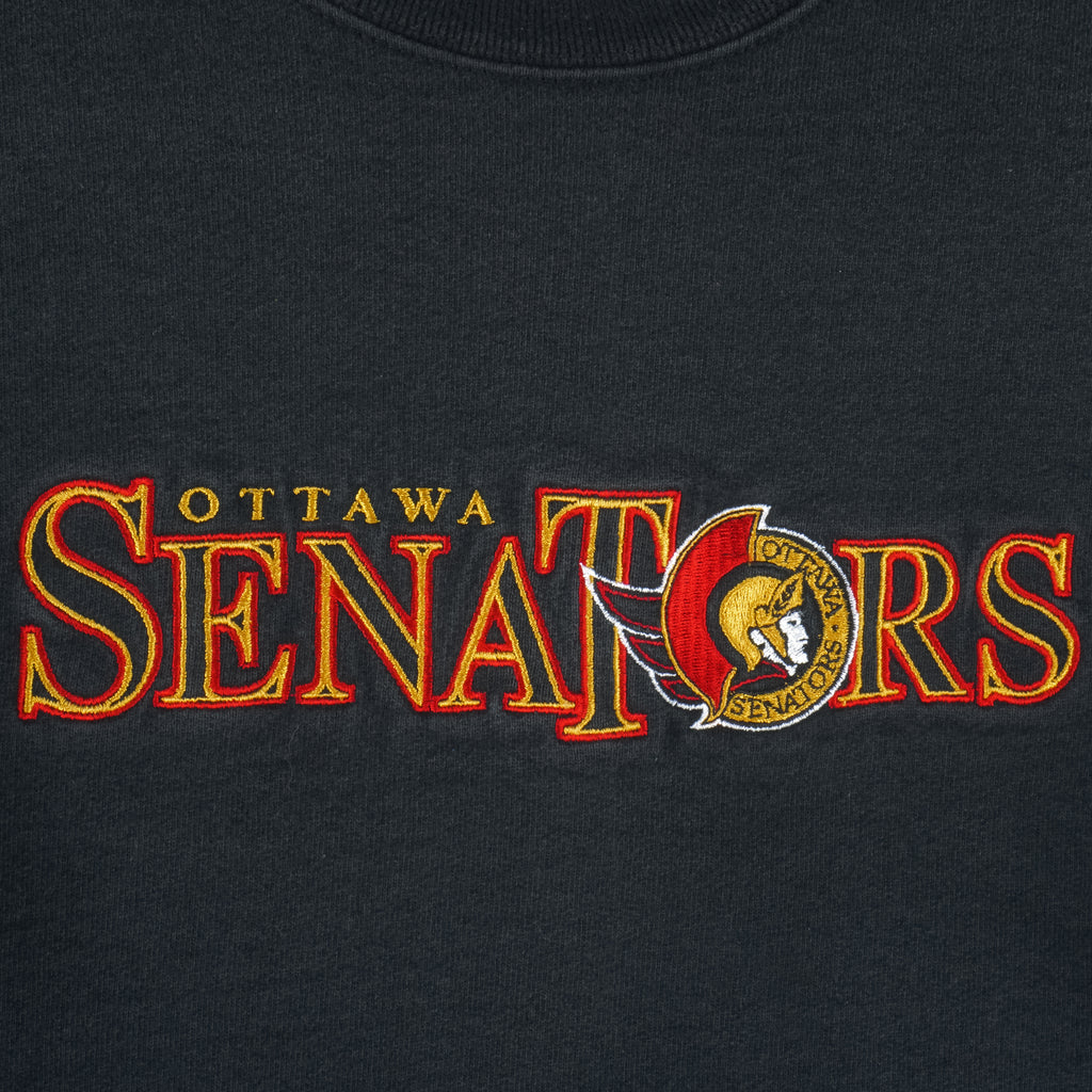 NHL - Ottawa Senators embroidered Crew Neck Sweatshirt 1990s Medium Vintage Retro Hockey