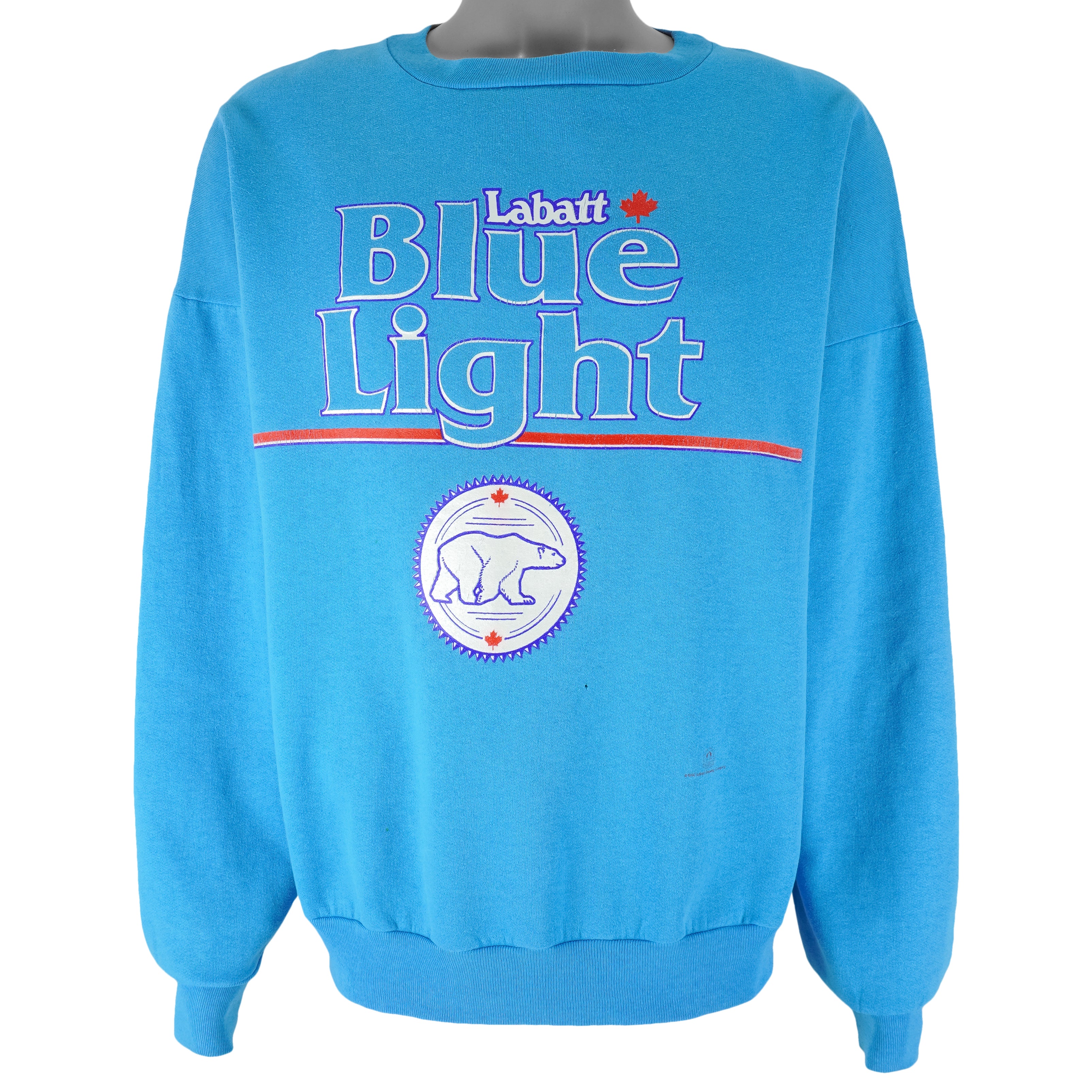 Vintage - Labatts Blue Light Crew Neck Sweatshirt 1990s X-Large Vintage Retro