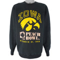 NCAA - Iowa Hawkeyes Peach Bowl Crew Neck Sweatshirt 1988 Large Vintage Retro Football College