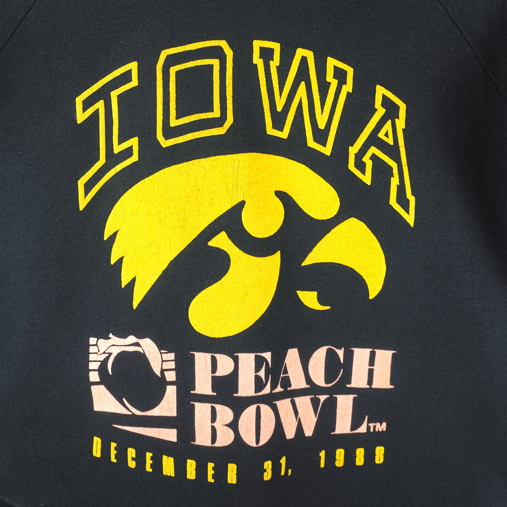 NCAA - Iowa Hawkeyes Peach Bowl Crew Neck Sweatshirt 1988 Large Vintage Retro Football College
