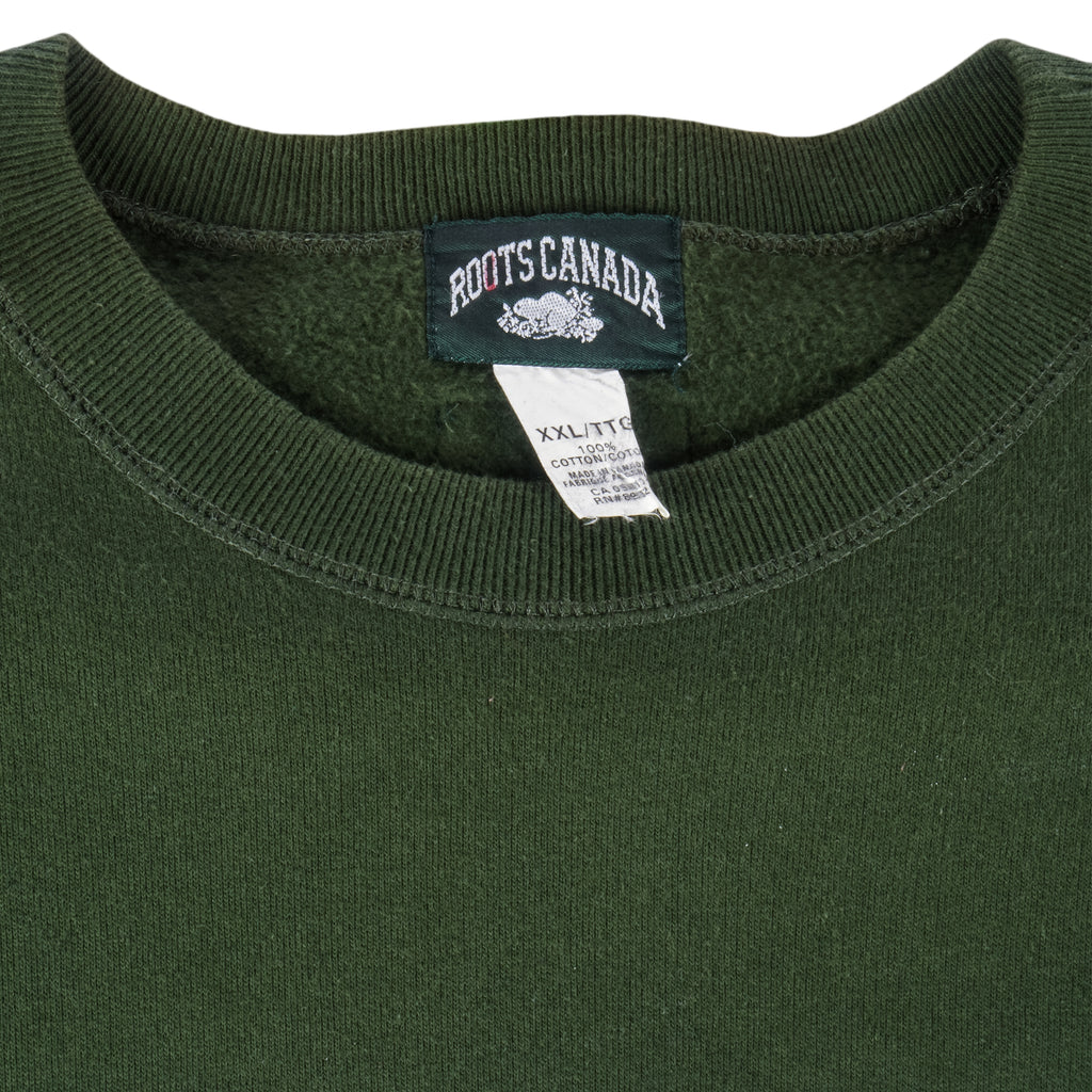Vintage - Roots Canada Athletics Crew Neck Sweatshirt 1990s XX-Large Vintage Retro