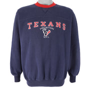 NFL - Houston Texans Embroidered Crew Neck Sweatshirt 1990s Medium Vintage Retro Football