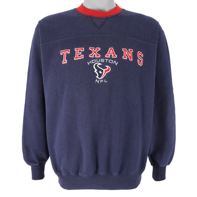 NFL - Houston Texans Embroidered Crew Neck Sweatshirt 1990s Medium