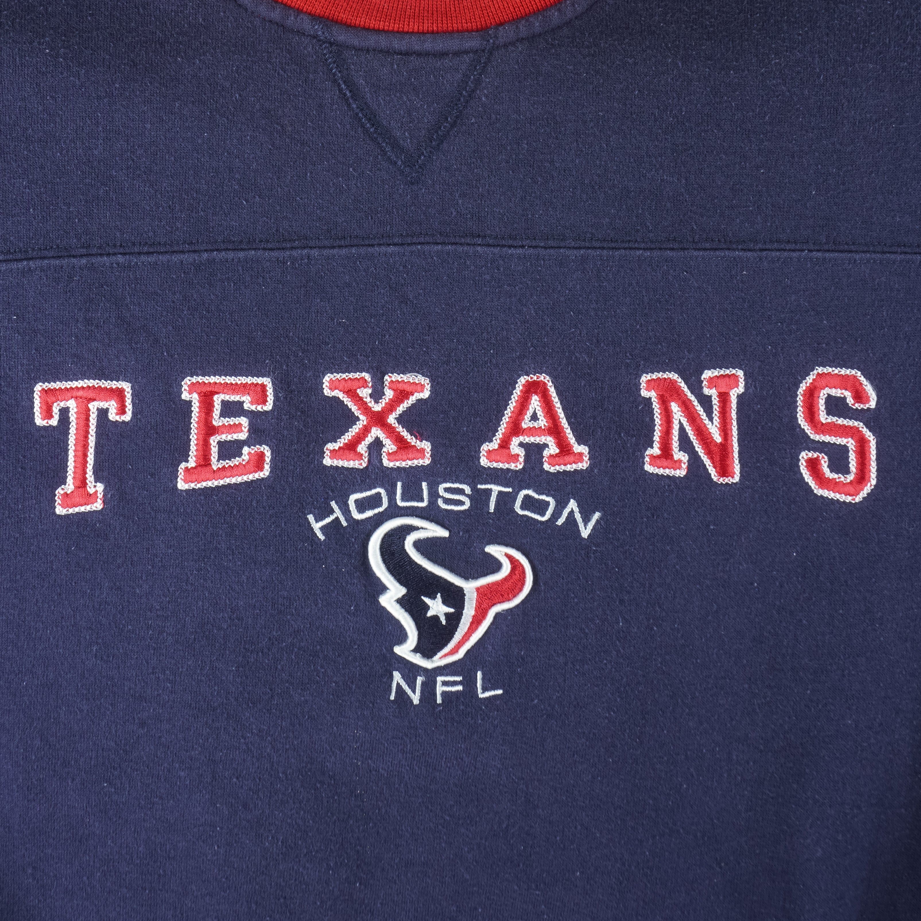 NFL - Houston Texans Embroidered Crew Neck Sweatshirt 1990s Medium Vintage Retro Football