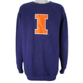 NCAA (Team Edition) - Fighting Illini Embroidered Crew Neck Sweatshirt 1990s X-Large Vintage Retro Football College
