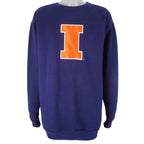 NCAA (Team Edition) - Fighting Illini Embroidered Crew Neck Sweatshirt 1990s X-Large Vintage Retro Football College