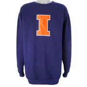 NCAA (Team Edition) - Fighting Illini Embroidered Crew Neck Sweatshirt 1990s X-Large Vintage Retro Football College