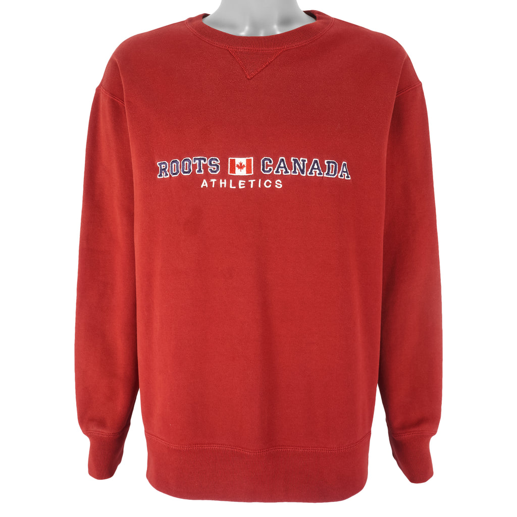 Vintage - Red Roots Canada Crew Neck Sweatshirt 1990s X-Large Vintage Retro