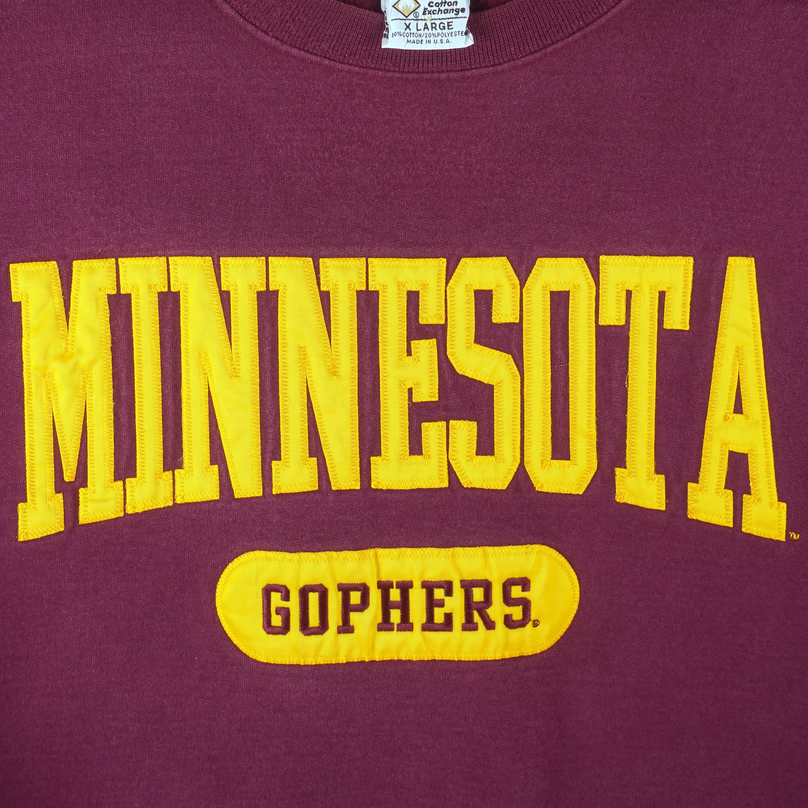 NCAA (The Cotton Exchange) - Minnesota Golden Gophers Sweatshirt 1990s X-Large Vintage Retro Football College