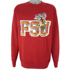 NCAA (Soffe Heavy Sweats) - FSU Seminoles Crew Neck Sweatshirt 1990s X-Large Vintage Retro Football College