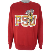 NCAA (Soffe Heavy Sweats) - FSU Seminoles Crew Neck Sweatshirt 1990s X-Large Vintage Retro Football College