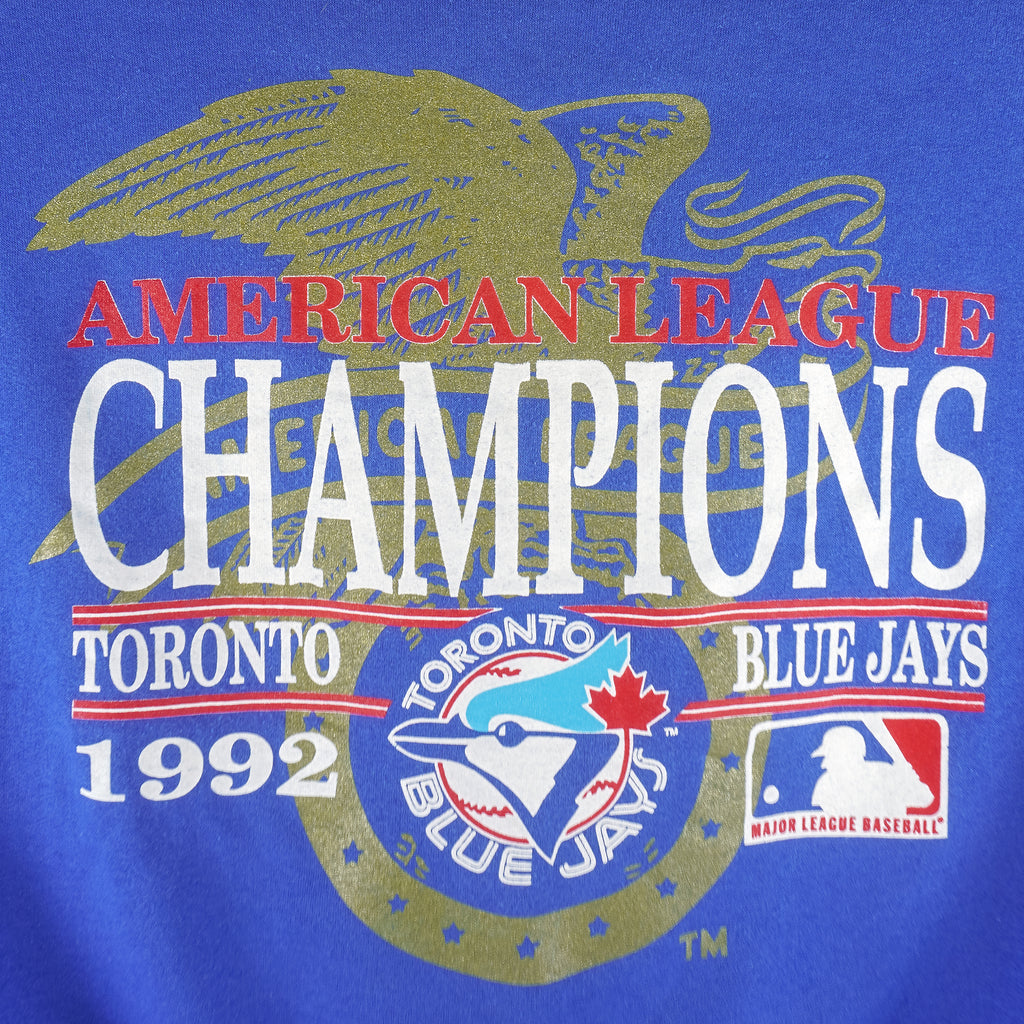 MLB (Revens) - Toronto Blue Jays Crew Neck Sweatshirt 1992 Large Vintage Retro Baseball