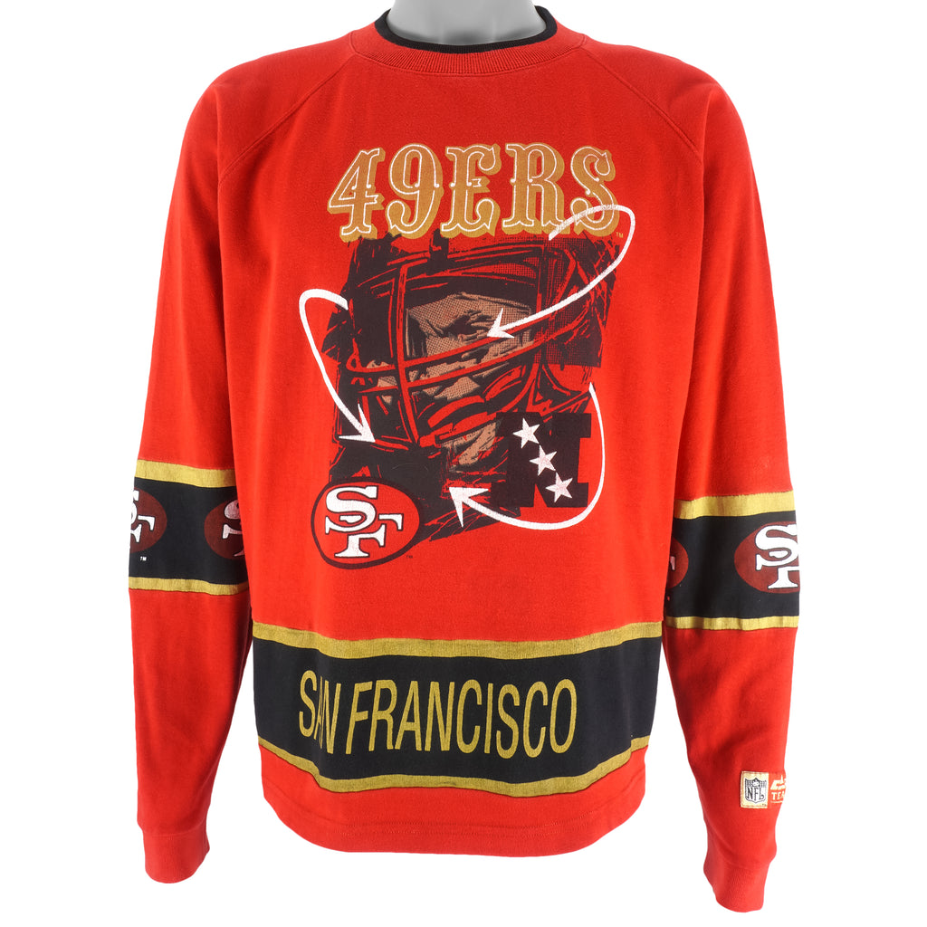 NFL (Campri) - San Francisco 49ers Crew Neck Sweatshirt 1990s Large Vintage Retro Football