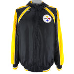 NFL - Pittsburgh Steelers Hooded Windbreaker 2000s Large Vintage Retro Football