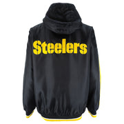 NFL - Pittsburgh Steelers Hooded Windbreaker 2000s Large Vintage Retro Football