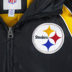 NFL - Pittsburgh Steelers Hooded Windbreaker 2000s Large Vintage Retro Football