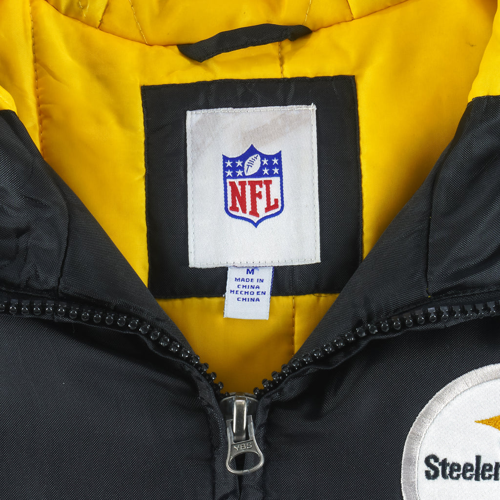 NFL - Pittsburgh Steelers Hooded Windbreaker 2000s Large Vintage Retro Football