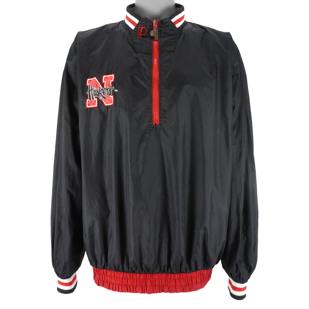 NCAA (Pro Player) - Nebraska Huskers Pullover Reversible Windbreaker 1990s X-Large Vintage Retro Football College