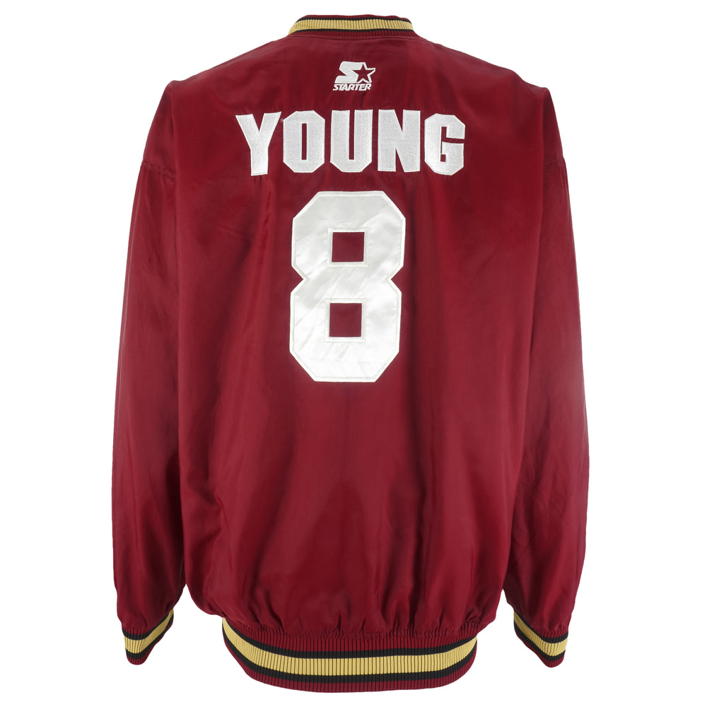 Starter - San Francisco 49ers Young No. 8 Pullover 1990s Large Vintage Retro Football