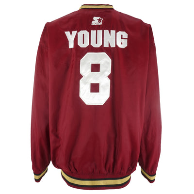 Starter - San Francisco 49ers Steve Young No. 8 Pullover 1990s Large