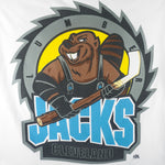 NHL (Delta) - Cleveland Lumberjacks Single Stitch T-Shirt 1990s Large Vintage Retro Hockey