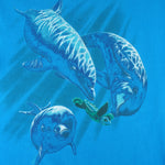 Vintage (Hanes) - One Nation Under Water Dolphins Animal Print T-Shirt 1990s X-Large Vintage Retro