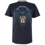 Vintage (AAA) - Black Panther Animal Print T-Shirt 1990s Medium