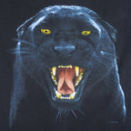 Vintage (AAA) - Black Panther Animal Print T-Shirt 1990s Medium Vintage Retro