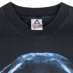 Vintage (AAA) - Black Panther Animal Print T-Shirt 1990s Medium Vintage Retro