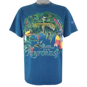 Vintage (HL Miller) - Wake Up To The Rain Forest Habitat T-Shirt 1990s Large Vintage Retro