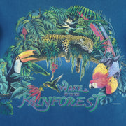 Vintage (HL Miller) - Wake Up To The Rain Forest Habitat T-Shirt 1990s Large Vintage Retro