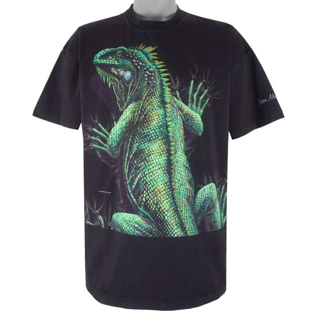 Vintage (Habitat) - Iron Mountain, MI Iguana Animal Print T-Shirt 1990s X-Large Vintage Retro