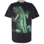 Vintage (Habitat) - Iron Mountain, MI Iguana Animal Print T-Shirt 1990s X-Large