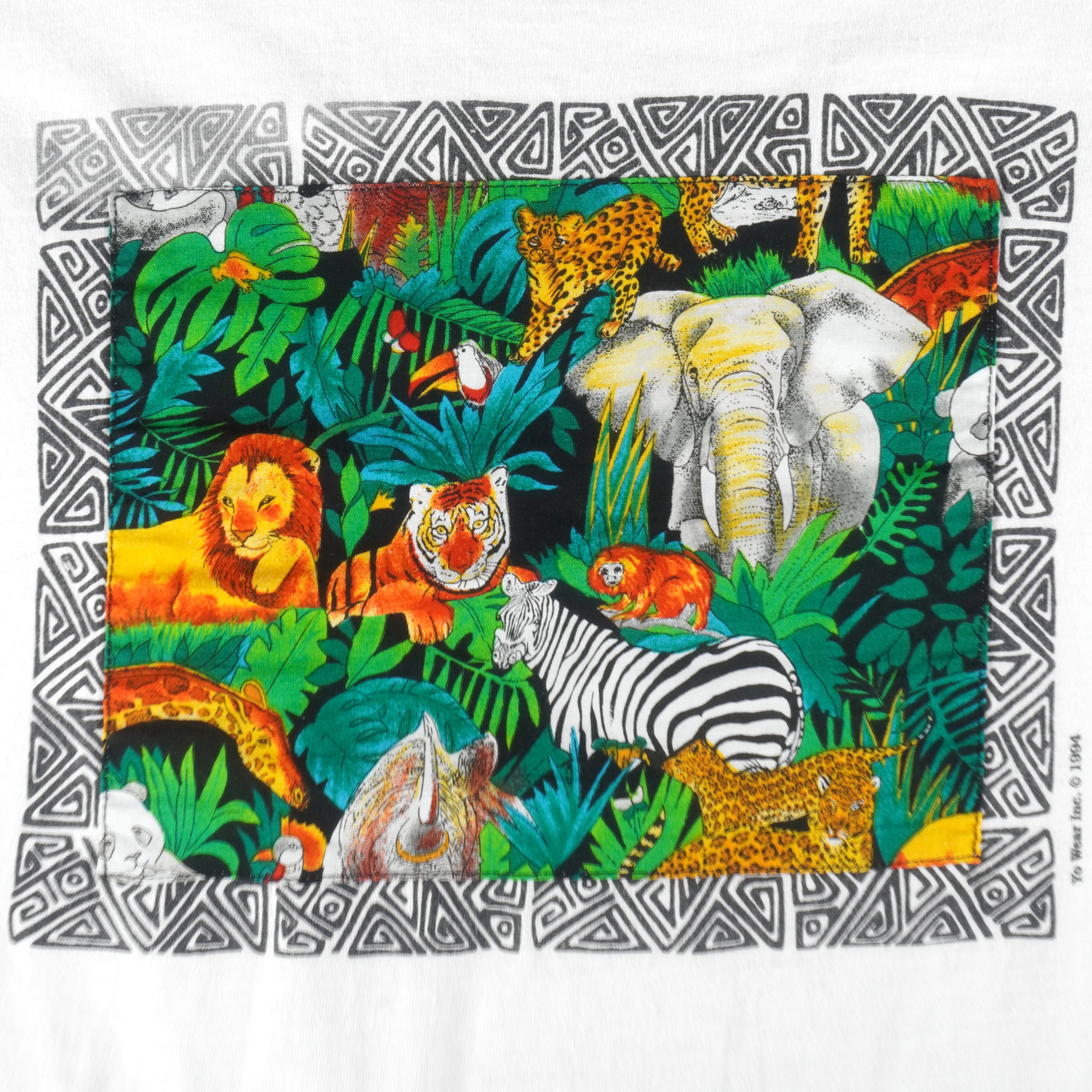 Vintage (Oneita) - Wildlife Animal Print Single Stitch T-Shirt 1994 Large Vintage Retro