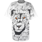 Vintage (International Design) - Lion All Over Print Animal T-Shirt 1990s XX-Large Vintage Retro
