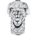 Vintage (International Design) - Lion All Over Print Animal T-Shirt 1990s XX-Large Vintage Retro