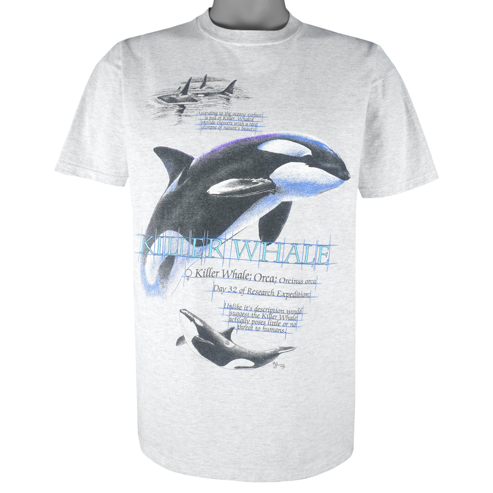 Vintage (Sherry) - Seaworld Killer Whale Orca Animal T-Shirt 1990s Large Vintage Retro