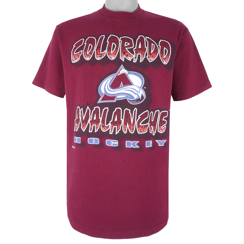 NHL (Sof Tee) - Colorado Avalanche Single Stitch T-Shirt 1990s Large Vintage Retro Hockey