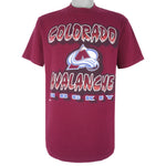 NHL (Sof Tee) - Colorado Avalanche Single Stitch T-Shirt 1990s Large Vintage Retro Hockey