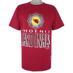 NFL (Logo 7) - Phoenix Cardinals Spell-Out Roll Em Up T-Shirt 1992 Large