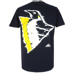 NHL (Apex One) - Pittsburgh Penguins Big Logo Single Stitch 1993 Large Vintage Retro Hockey
