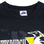 NHL (Apex One) - Pittsburgh Penguins Big Logo Single Stitch 1993 Large Vintage Retro Hockey