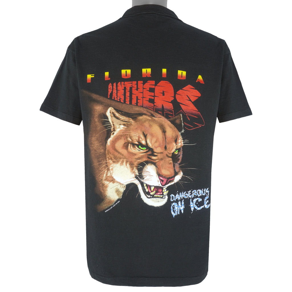 NHL - Florida Panthers Dangerous On Ice T-Shirt 1994 Large Vintage Retro Hockey