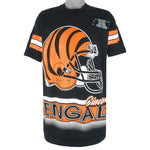 NFL (Salem) - Cincinnati Bengals All Over Print T-Shirt 1994 X-Large Vintage Retro Football