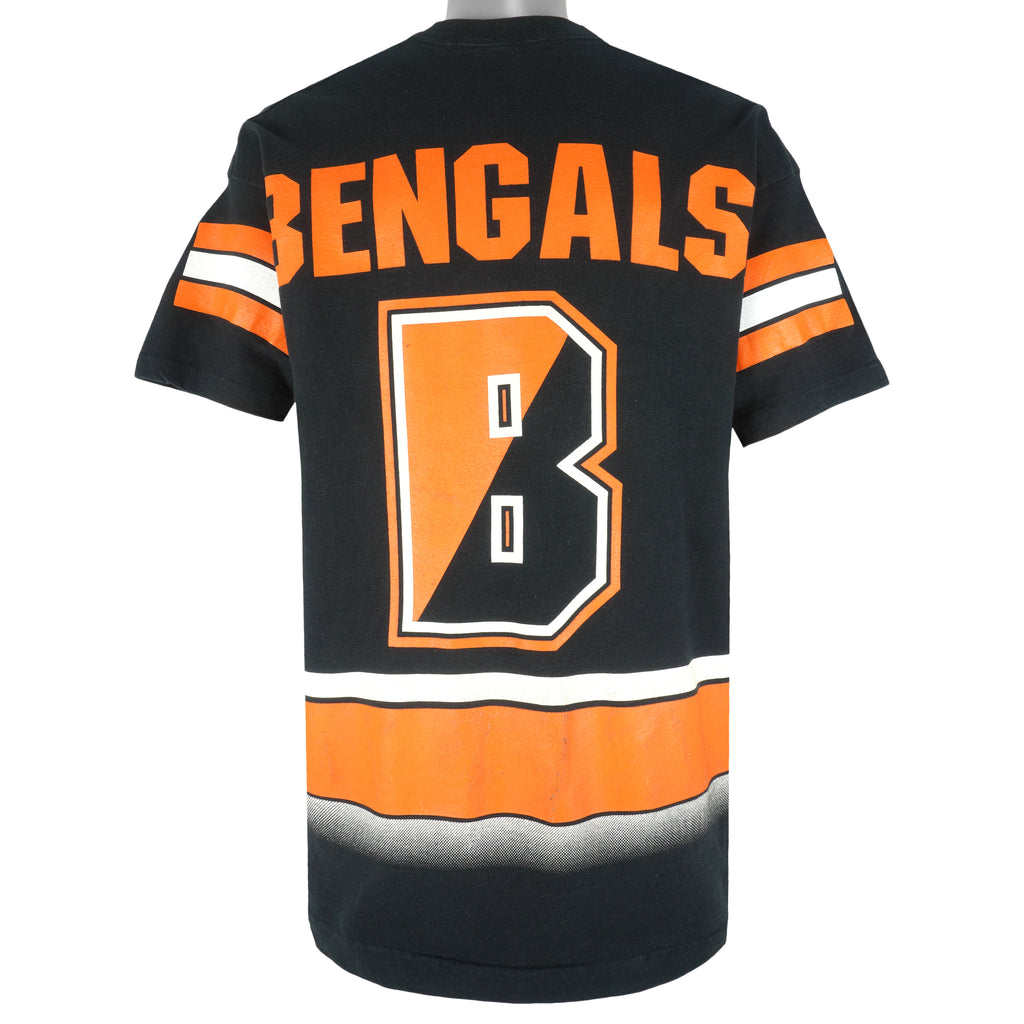 NFL (Salem) - Cincinnati Bengals All Over Print T-Shirt 1994 X-Large Vintage Retro Football