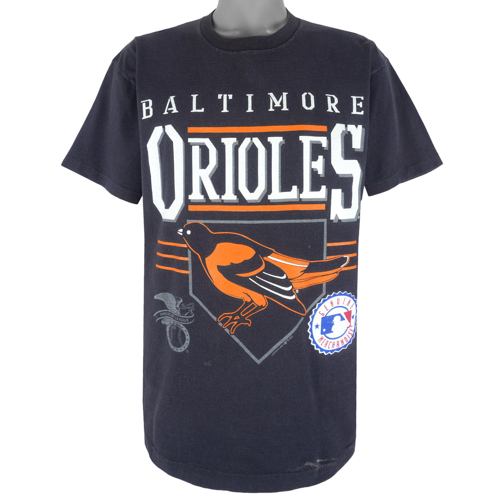 MLB (Locker Line) - Baltimore Orioles Single Stitch T-Shirt 1993 X-Large Vintage Retro Baseball