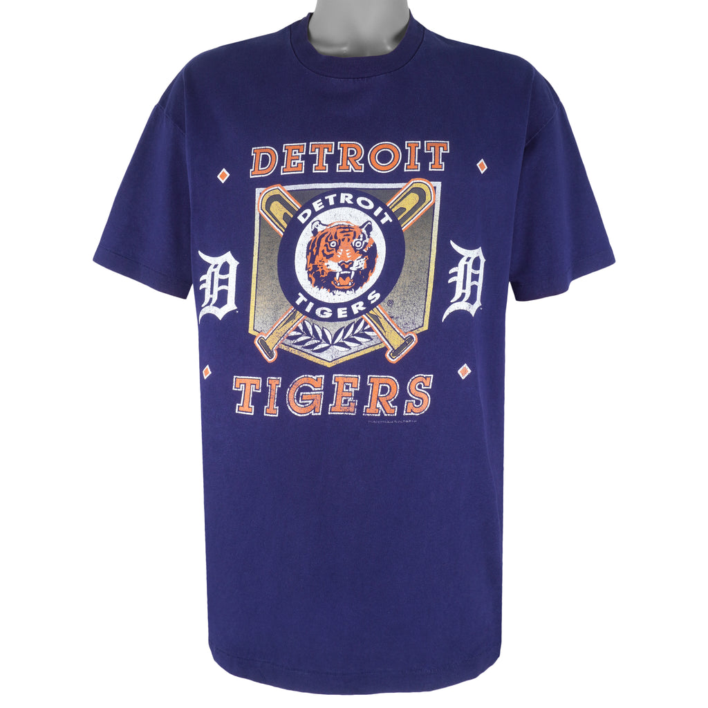 MLB (Hanes) - Detroit Tigers T-Shirt 1990 X-Large Vintage Retro Baseball