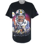 NFL (Pro Player) - Pittsburgh Steelers Kordell Stewart Caricature T-Shirt 1996 X-Large