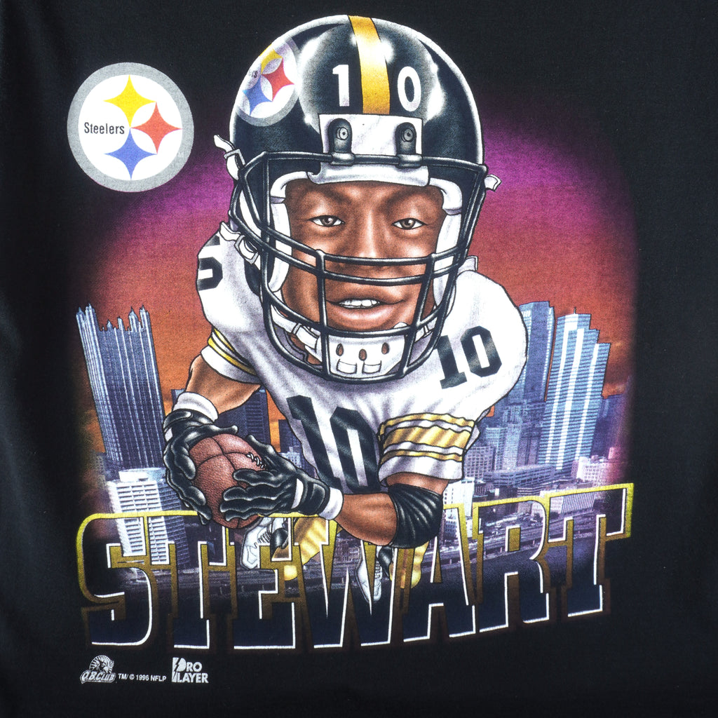 NFL (Pro Player) - Pittsburgh Steelers Stewart No. 10 T-Shirt 1996 X-Large Vintage Retro Football