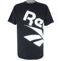 Reebok - Black Big Spell-Out T-Shirt 1990s Large Vintage Retro